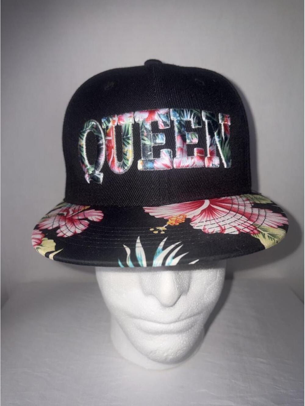 Women's Black and Multi Hat